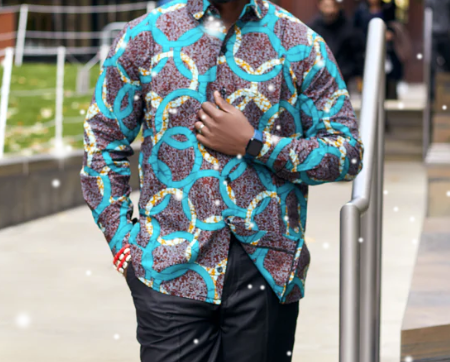 Digital Interlocks (African Print Mens Shirt)