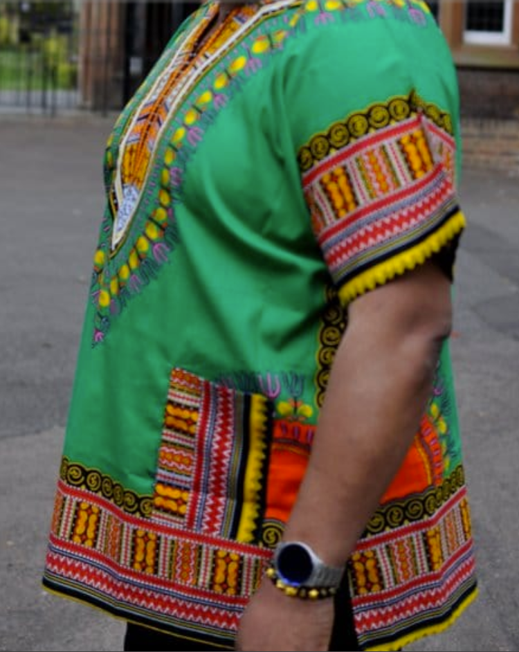 Green Dashiki Shirt