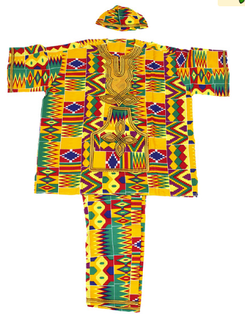 Sun's Diamond Prism. (Kente Shirt Plus Pant Set)
