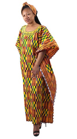 Summers calling (African Kente Kaftan Dress)