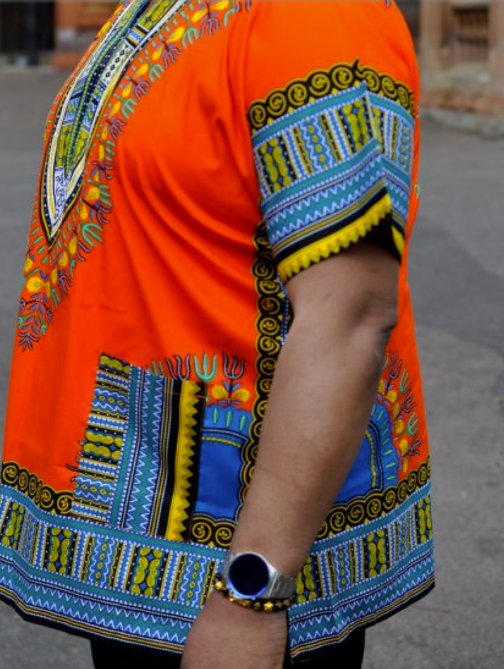 Orange Dashiki Shirt