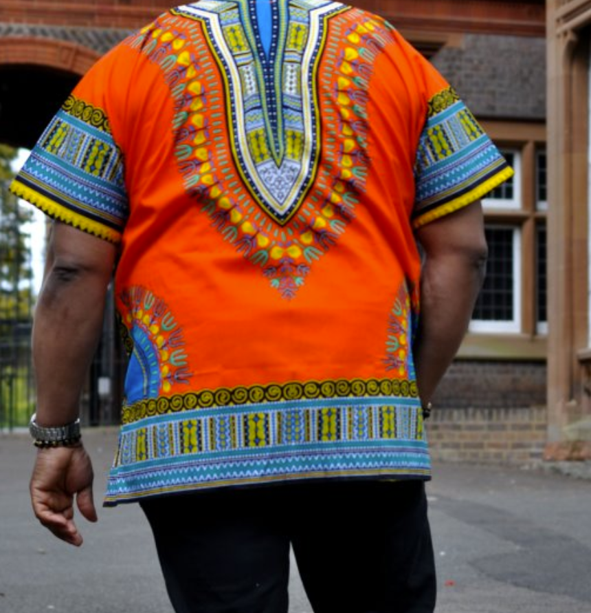 Orange Dashiki Shirt